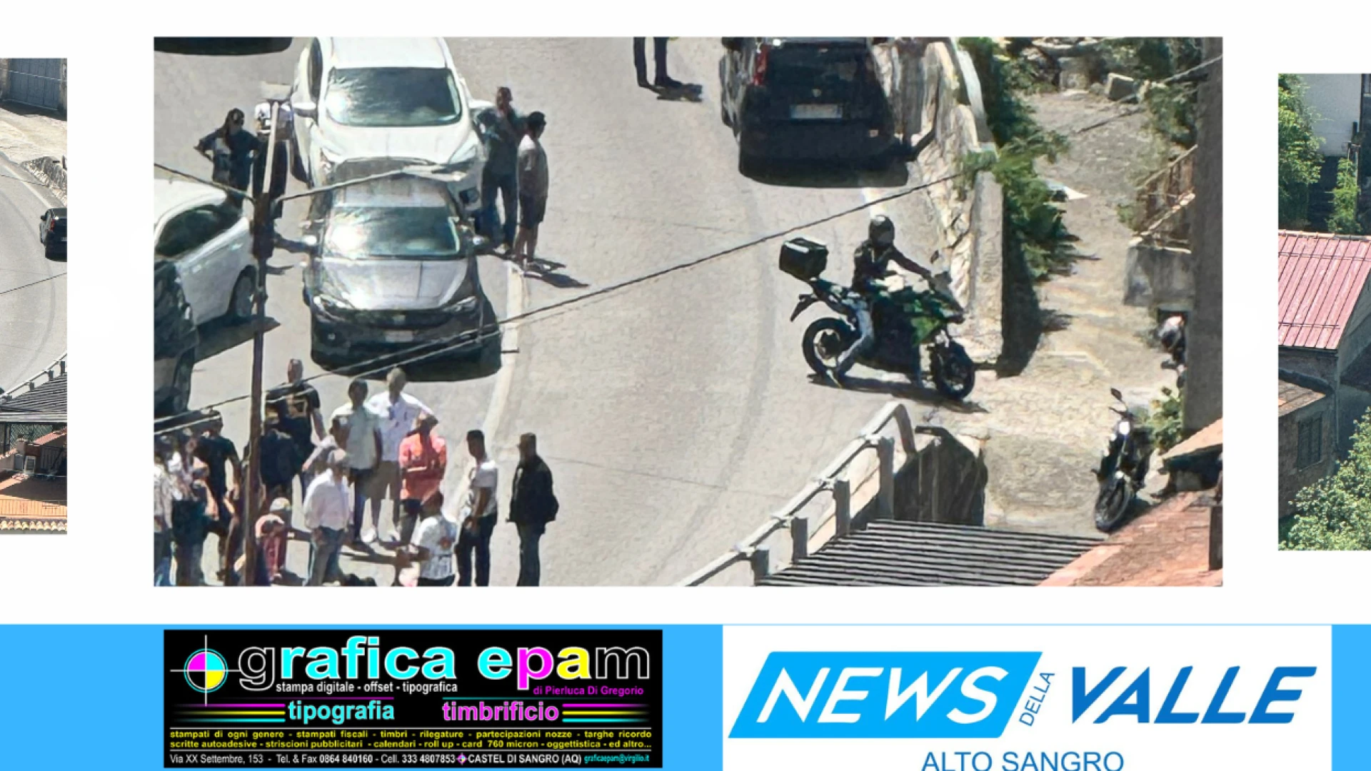 Colli a Volturno: rovinosa caduta per un motociclista sulla statale 158. Si scontra in curva con una Panda. Soccorsi in atto.